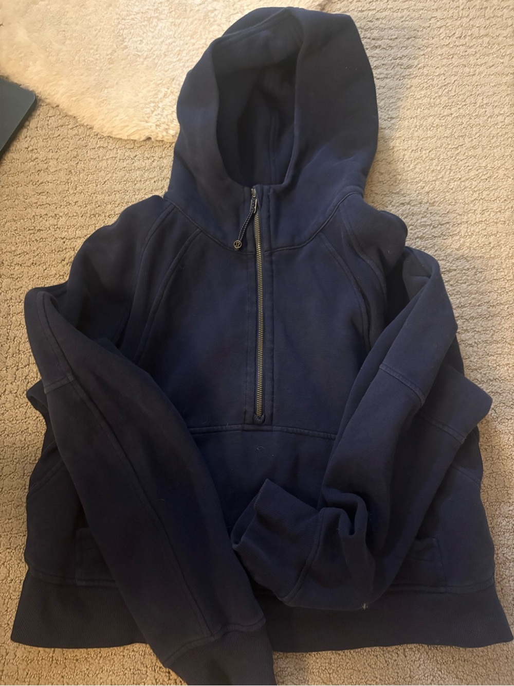 lululemon athletica Navy Half-Zip Hoodie Vest